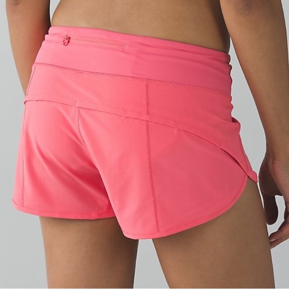 lululemon pink speed shorts